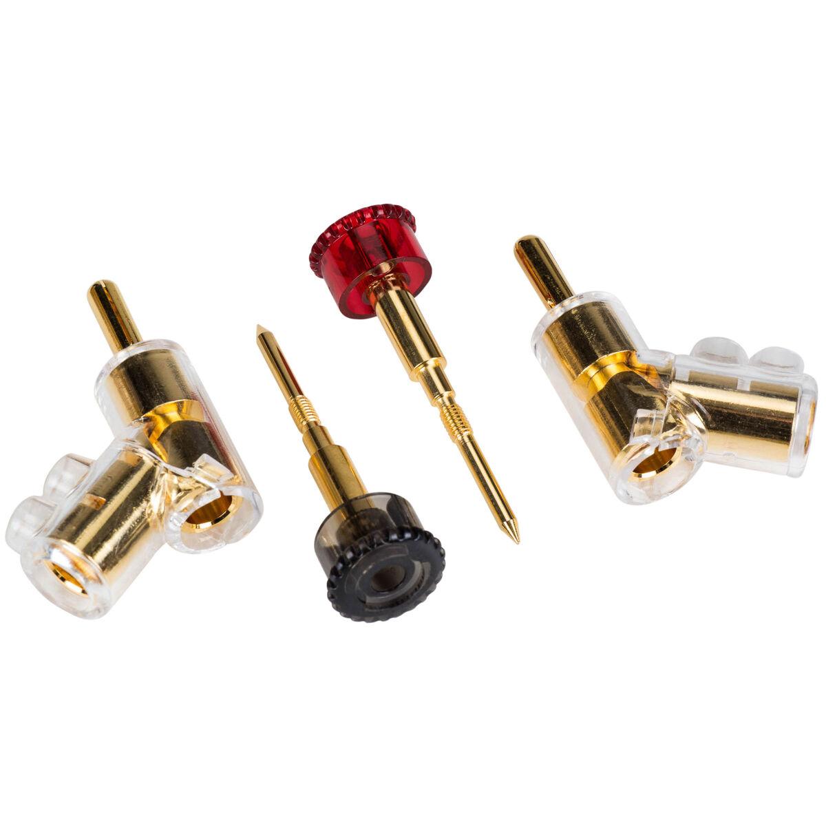 Angled Locking Stacking Banana Plug with Dual Set Screws Poly